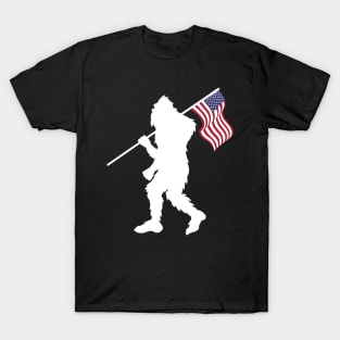 Bigfoot American Flag T-Shirt